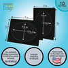 859 - Black, Oval Window, Silver Border, Blank Back, set of 10 cards
