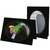 859 - Black, Oval Window, Silver Border, Blank Back, set of 10 cards