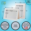 928 - Bright White, Blank Front, Blank Back, set of 10 cards