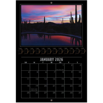 A1206BK - 2026 Horizontal Calendar BLACK