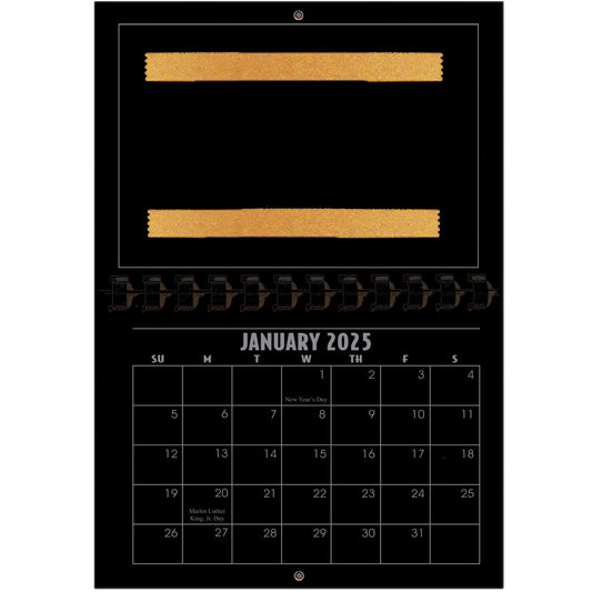 A1206BK - 2025 Horizontal Calendar BLACK