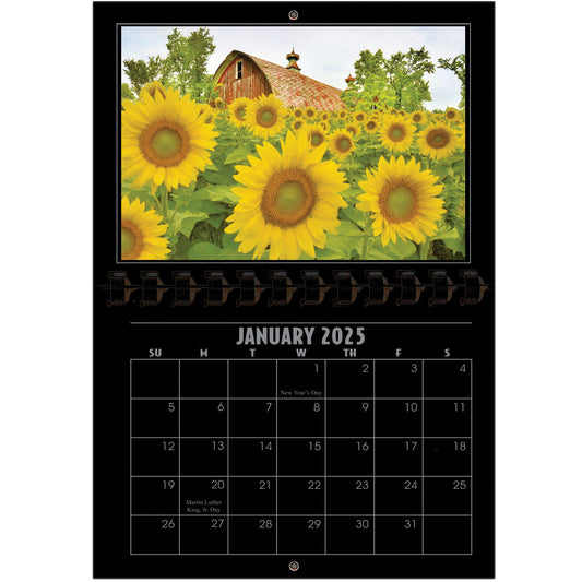 A1206BK - 2025 Horizontal Calendar BLACK