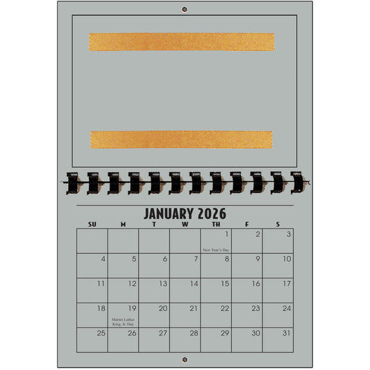 A1206BS - 2026 Horizontal Calendar BATTLESHIP