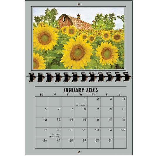 A1206BS - 2025 Horizontal Calendar BATTLESHIP