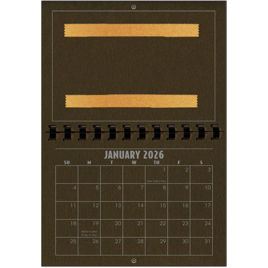 A1206CH - 2026 Horizontal Calendar CHOCOLATE