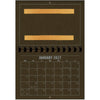 A1206CH - 2027 Horizontal Calendar CHOCOLATE