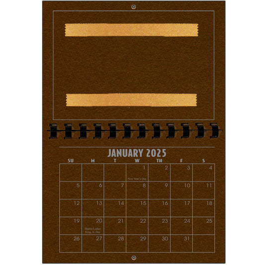 A1206CH - 2025 Horizontal Calendar CHOCOLATE