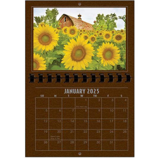 A1206CH - 2025 Horizontal Calendar CHOCOLATE