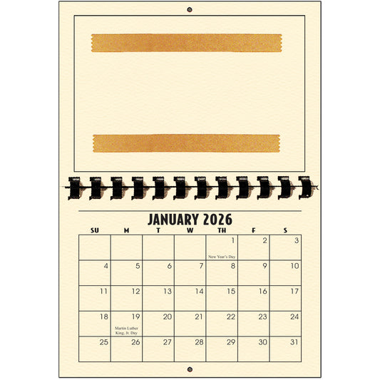 A1206CR - 2026 Horizontal Calendar CREAM
