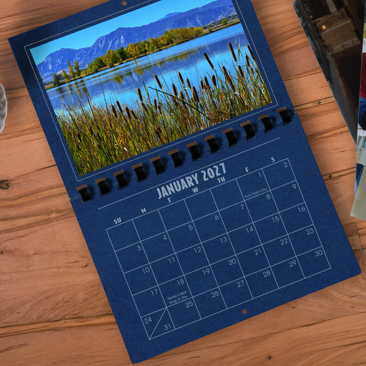 A1206DB - 2027 Horizontal Calendar DEEP BLUE