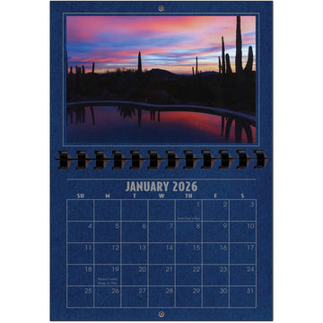 A1206DB - 2026 Horizontal Calendar DEEP BLUE