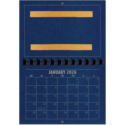 A1206DB - 2026 Horizontal Calendar DEEP BLUE