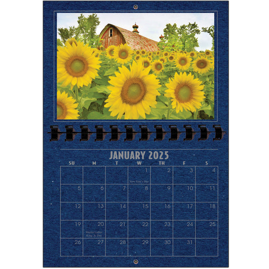 A1206DB - 2025 Horizontal Calendar DEEP BLUE