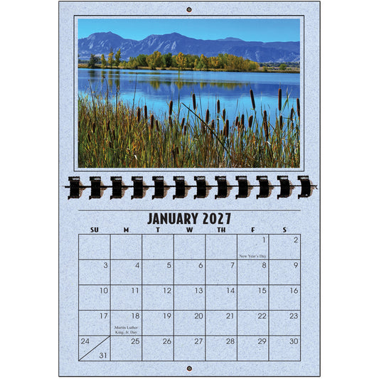 A1206IB - 2027 Horizontal Calendar ICE BLUE