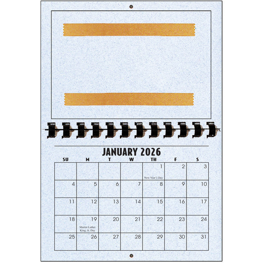 A1206IB - 2026 Horizontal Calendar ICE BLUE