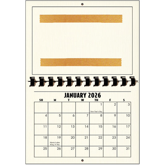 A1206IV - 2026 Horizontal Calendar IVORY LINEN