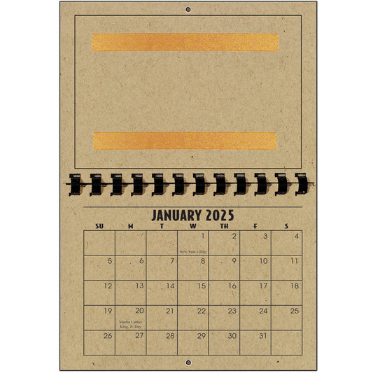 A1206KR - 2025 Horizontal Calendar KRAFT