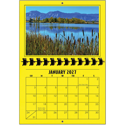 A1206LE - 2027 Horizontal Calendar LEMON