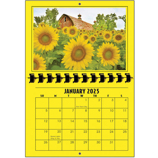 A1206LE - 2025 Horizontal Calendar LEMON