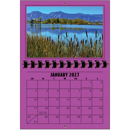 A1206LI - 2027 Horizontal Calendar LILAC