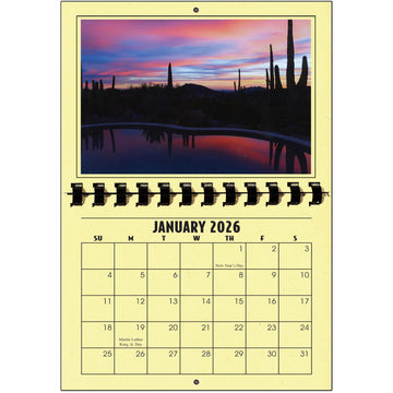 A1206PE - 2026 Horizontal Calendar PEAR