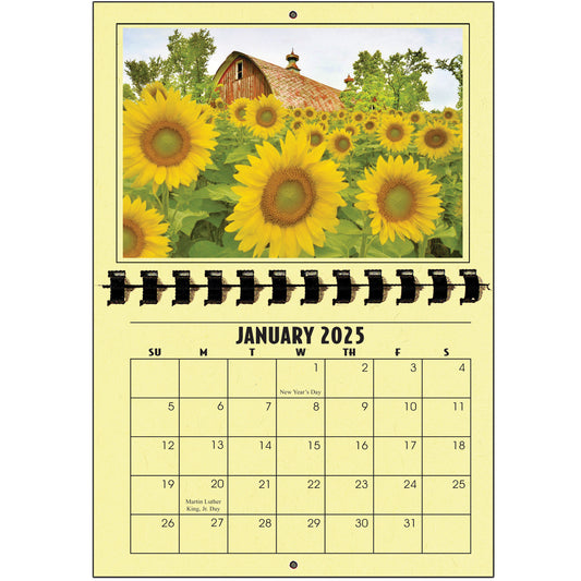 A1206PE - 2025 Horizontal Calendar PEAR