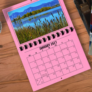 A1206PK - 2027 Horizontal Calendar PINK