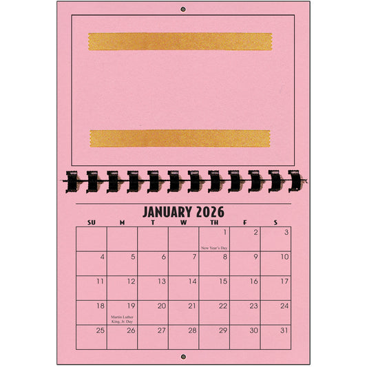 A1206PK - 2026 Horizontal Calendar PINK