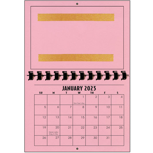 A1206PK - 2025 Horizontal Calendar PINK