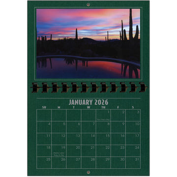 A1206PN - 2026 Horizontal Calendar PINE LINEN