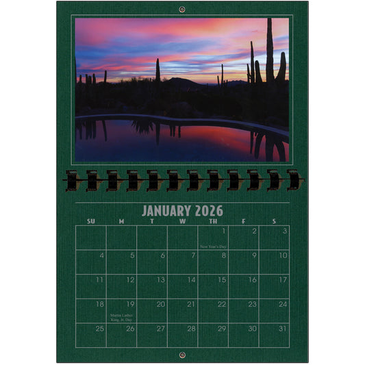 A1206PN - 2026 Horizontal Calendar PINE LINEN