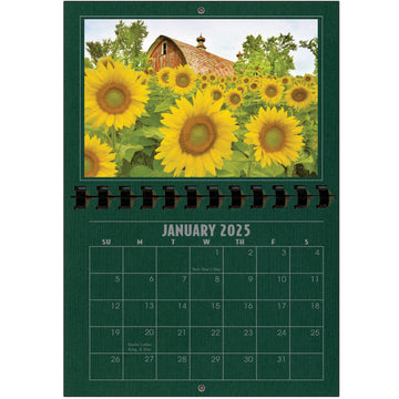 A1206PN - 2025 Horizontal Calendar PINE LINEN