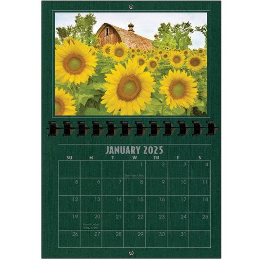 A1206PN - 2025 Horizontal Calendar PINE LINEN