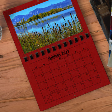 A1206RR - 2027 Horizontal Calendar RUBY RED