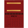 A1206RR - 2027 Horizontal Calendar RUBY RED