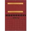 A1206RR - 2025 Horizontal Calendar RUBY RED