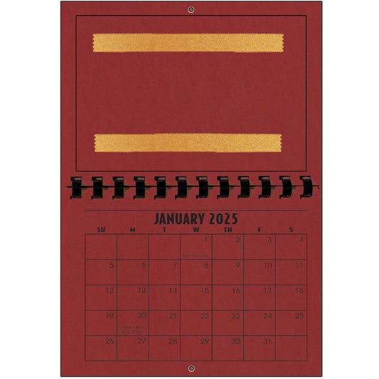 A1206RR - 2025 Horizontal Calendar RUBY RED