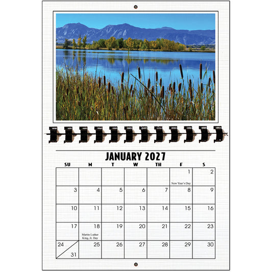 A1206SW - 2027 Horizontal Calendar SNOW WHITE LINEN