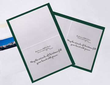 A1604 - (50 pack) Pre-printed Christmas & Holiday Message on Stationery, May the miracle... #4