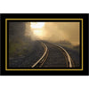 CC323 - Black Linen, Gold Foil Border, Blank Back, set of 10 cards