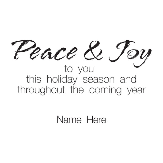 Peace & Joy to you this holiday season . . .