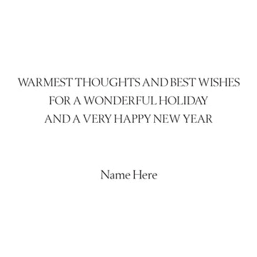 Warmest thoughts and...