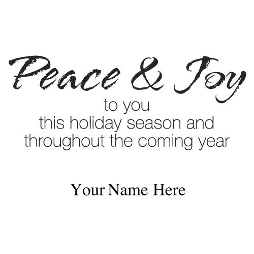 Peace & Joy to you this holiday season . . .