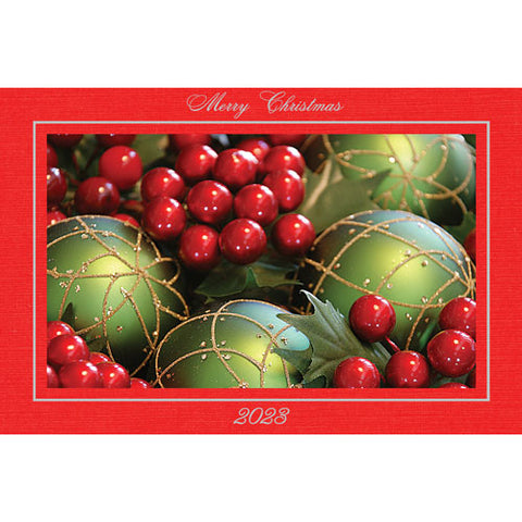1449 - Red Pepper Linen, Merry Christmas 2023, Horizontal, Set of 10 cards (DISCONTINUED)