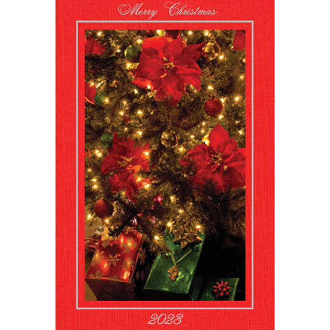 1450 - Red Pepper Linen, Merry Christmas 2023, Vertical, Set of 10 cards