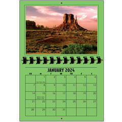 2024 Horizontal Calendar LIME